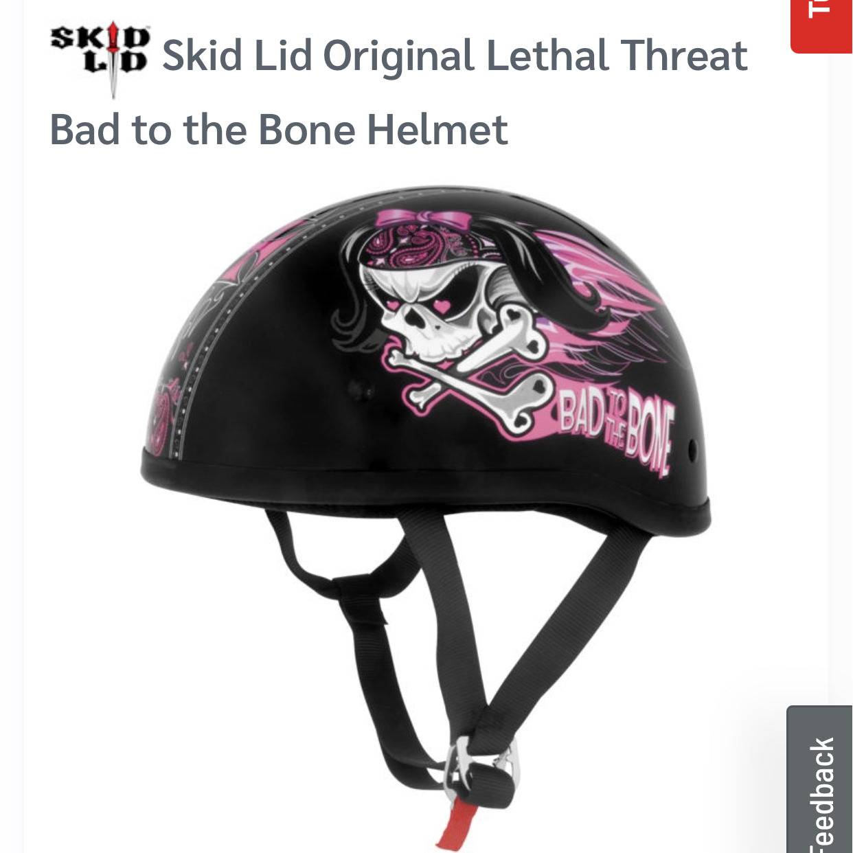 Skid Lid Original Lethal Threat Bad to the Bone Helmet